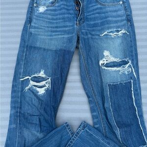 American Eagle Outfitters Ripped Blue TomGirl Jeans
